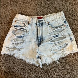 Signature 8 Acid Wash distressed Jean shorts
